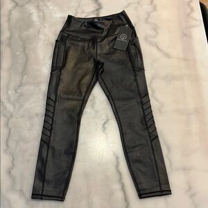 Black Faux Leather Leggings